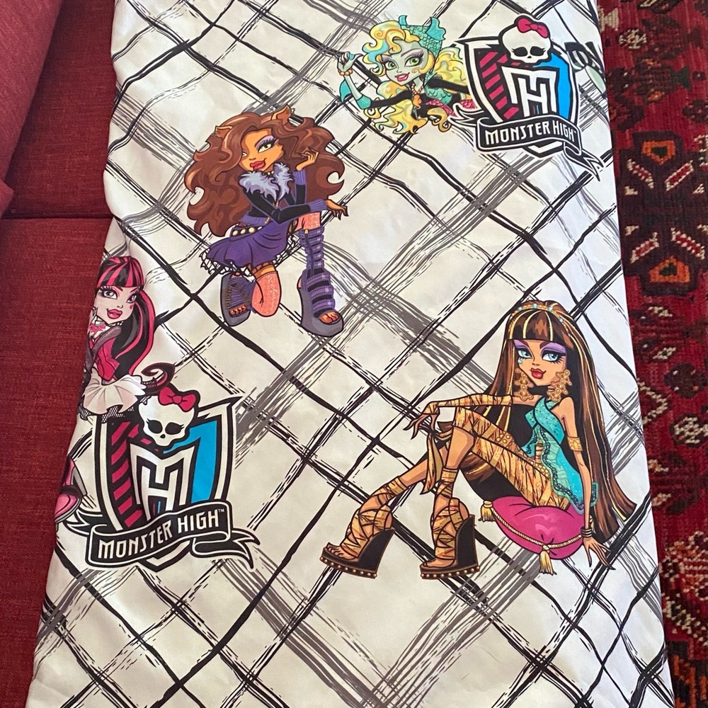 2013 Mattel Inc, Franco, Monster High Full Flat Sheet With One Pillow Ca…